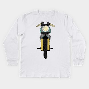 Cafe Racer - Front View Kids Long Sleeve T-Shirt